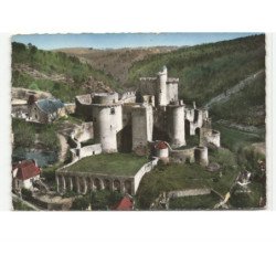 BONAGUIL: architecture militaire en guyenne vue aérienne 10x15 - très bon état
