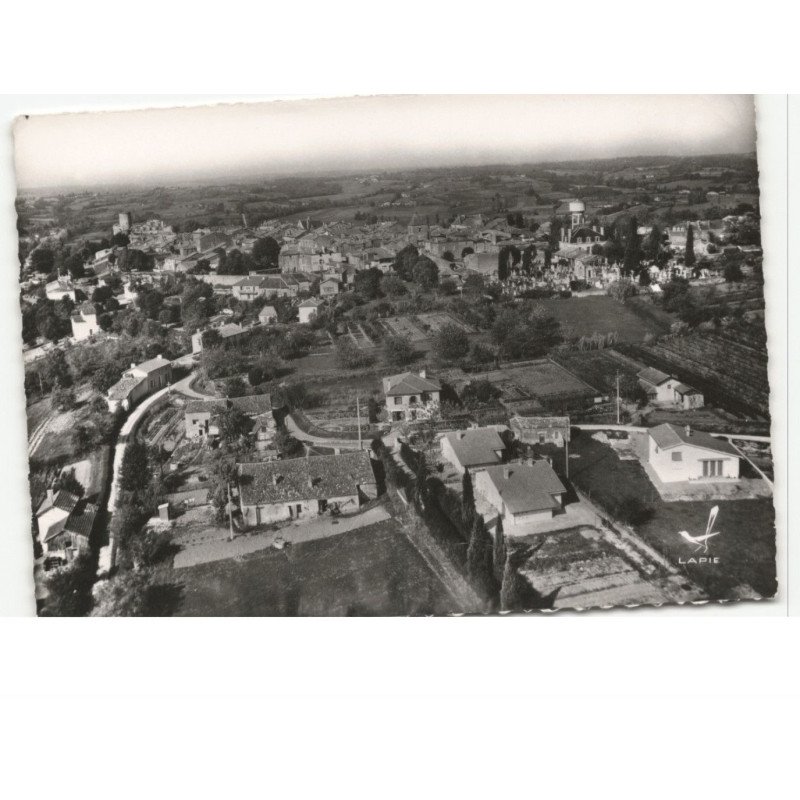 DURAS: vue générale vue aérienne 10x15 - très bon état