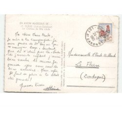 DURAS: le château du XIIe siècle vue aérienne 10x15 - état