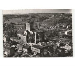 MONSEMPRON: l'église côté abside vue aérienne 10x15 - très bon état