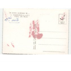 MONSEMPRON: l'église côté abside vue aérienne 10x15 - très bon état