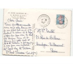 SAINT-FRONT: la tour de l'église, monument historique, vue aérienne 10x15 - état