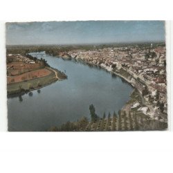 TONNEINS: la garonne vue aérienne 10x15 - très bon état