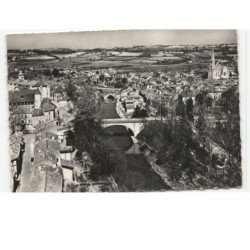 NERAC: les deux ponts sur la baïse et vue générale vue aérienne 10x15 - très bon état