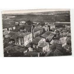 TOMBEBOEUF: l'église et le bourg vue aérienne 10x15 - très bon état