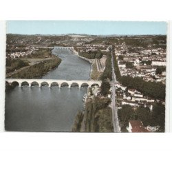 AGEN: vue sur la garonne vue aérienne 10x15 - très bon état