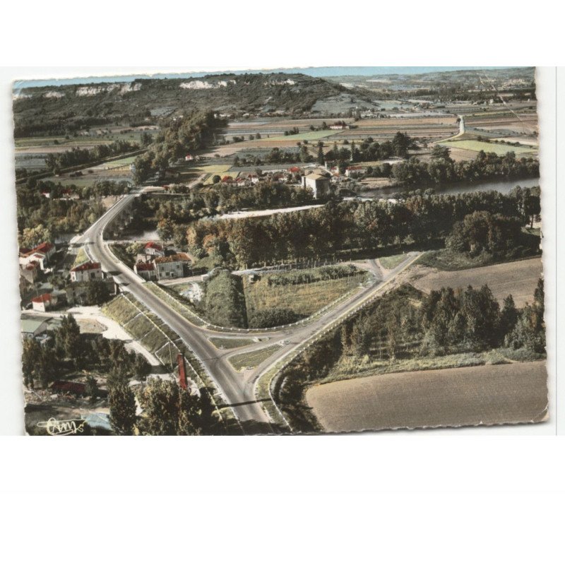 AIGUILLON: la nouvelle route et le pont napoléon vue aérienne 10x15 - état
