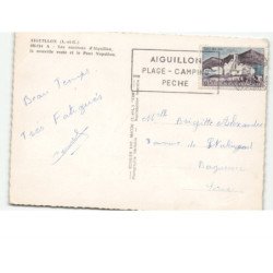 AIGUILLON: la nouvelle route et le pont napoléon vue aérienne 10x15 - état