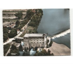 AIGUILLON: le moulin et la chaussée vue aérienne 10x15 - très bon état