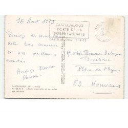 CASTELJALOUX: l'école maternelle et les villas vue aérienne 10x15 - état