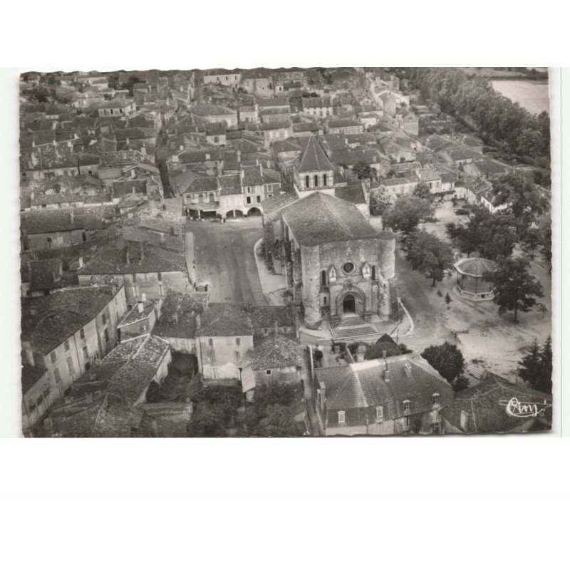 MEZIN: le centre de la ville vue aérienne 10x15 - très bon état