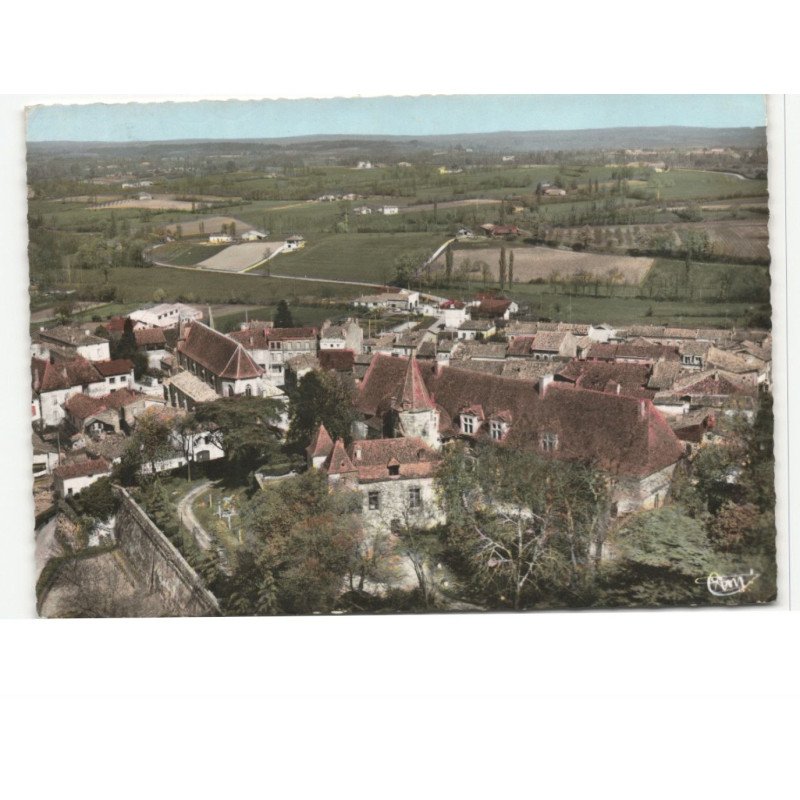 LAUZUN: vue générale vue aérienne 10x15 - très bon état