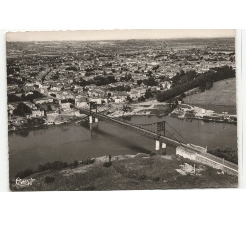 MARMANDE: vue panoramique vue aérienne 10x15 - très bon état