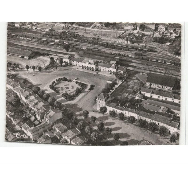 MARMANDE: quartier de la gare vue aérienne 10x15 - état