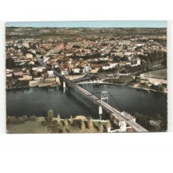 MARMANDE: le pont sur la garonne vue aérienne 10x15 - très bon état