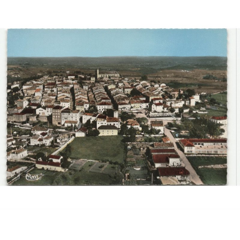 MONFLANQUIN: vue générale vue aérienne 10x15 - très bon état