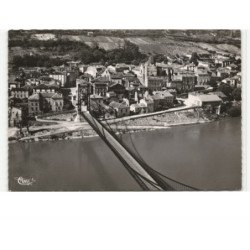 PORT-SAINTE-MARIE: le pont suspendu vue aérienne 10x15 - très bon état