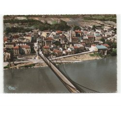 PORT-SAINTE-MARIE: pont suspendu vue aérienne 10x15 - très bon état