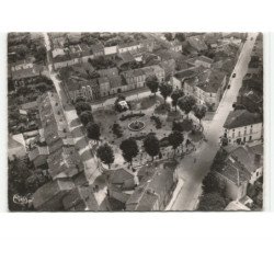 VILLENEUVE-sur-LOT: jardin public vue aérienne 10x15 - très bon état