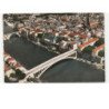VILLENEUVE-sur-LOT: les deux ponts et la cathédrale vue aérienne 10x15 - très bon état