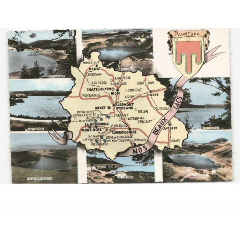 PUY-de-DOME: 7 vues vue aérienne 10x15 - très bon état