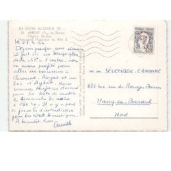 AMBERT: l'église saint-jean monument historique du XVe siècle vue aérienne 10x15 - très bon état