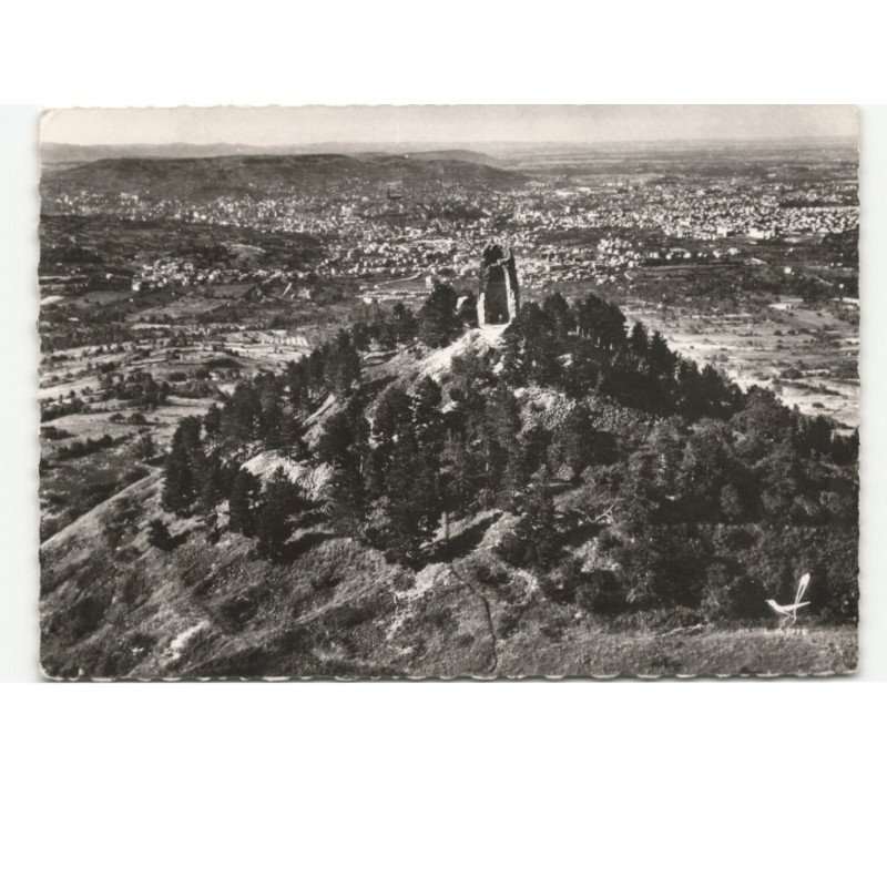 CEYRAT: ruines du château de montrognon vue aérienne 10x15 - très bon état