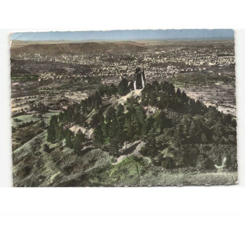 CEYRAT: ruines du château de montrognon vue aérienne 10x15 - très bon état