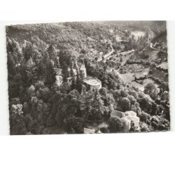CHATEAUNEUF-les-BAINS: terrasse du château vue aérienne 10x15 - très bon état