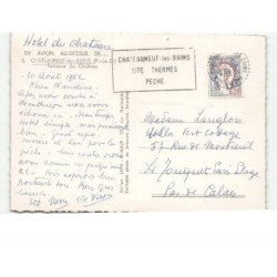 CHATEAUNEUF-les-BAINS: terrasse du château vue aérienne 10x15 - très bon état