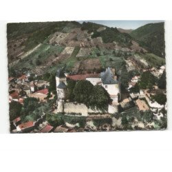 CHATELDON: le château du XIIIe siècle vue aérienne 10x15 - très bon état