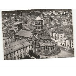 ISSOIRE: l'église du XIIe siècle côté abside vue aérienne 10x15 - très bon état