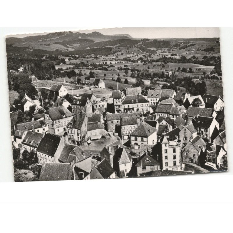 LATOUR-D'AUVERGNE: vue générale, la mairie vue aérienne 10x15 - très bon état