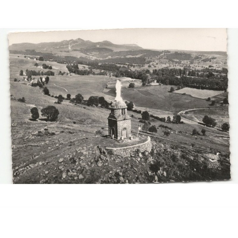 LATOUR-D'AUVERGNE: la vierge de natzy vue aérienne 10x15 - très bon état