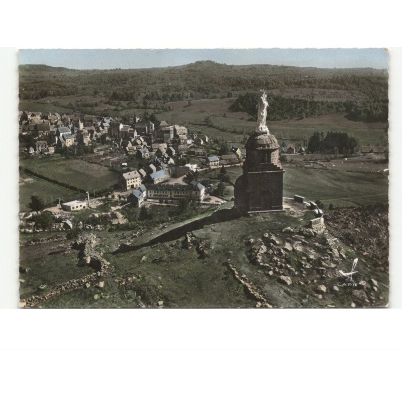 LATOUR-D'AUVERGNE: cure d'air et de repos notre-dame de natzy vue aérienne 10x15 - très bon état
