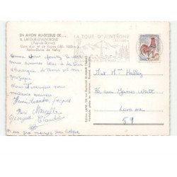 LATOUR-D'AUVERGNE: cure d'air et de repos notre-dame de natzy vue aérienne 10x15 - très bon état