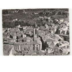 MARTRES-de-VEYRE: l'église et la ville vue aérienne 10x15 - très bon état