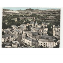 PLAUZAT: l'église et la ville vue aérienne 10x15 - état