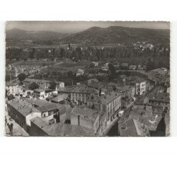 SAINT-GERMAIN-LEMBRON: vue d'ensemble et vallée de la couze vue aérienne 10x15 - état