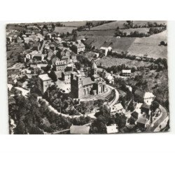 SAINT-NECTAIRE: église romane du XIIe siècle vue aérienne 10x15 - très bon état
