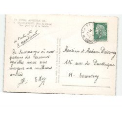 SAUVESSANGES: vue générale et la valette vue aérienne 10x15 - très bon état