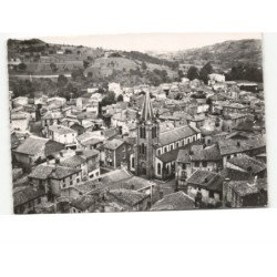 VERTAIZON: l'église et vue générale vue aérienne 10x15 - très bon état