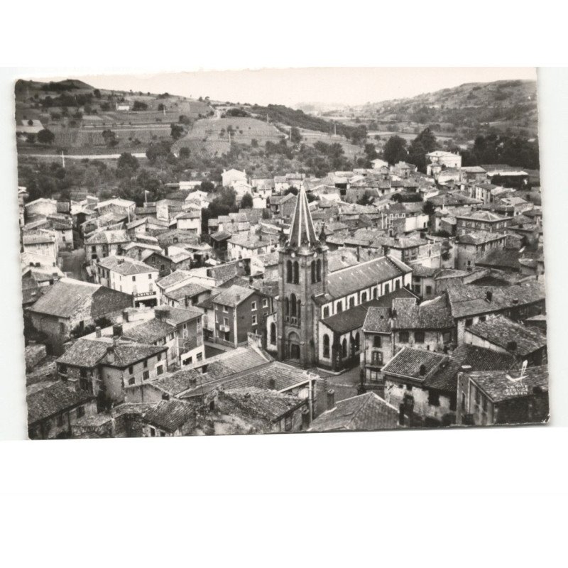 VERTAIZON: l'église et vue générale vue aérienne 10x15 - très bon état