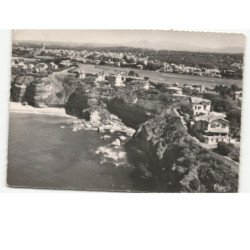 ANGLET: les falaises et la chambre d'amour vue aérienne 10x15 - très bon état