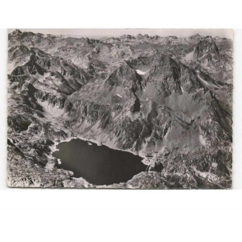 PYRENEE-ATLANTIQUES: lac d'artouste, pic d'arrious, pic du midi d'ossau vue aérienne 10x15 - très bon état
