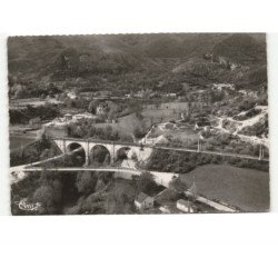 ARUDY: pont germe et le viaduc sur le gave entrée des gorges cau vue aérienne 10x15 - très bon état