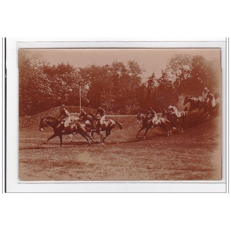 CHALONS-sur-SAONE : course chevaux (carte photo) - tres bon etat
