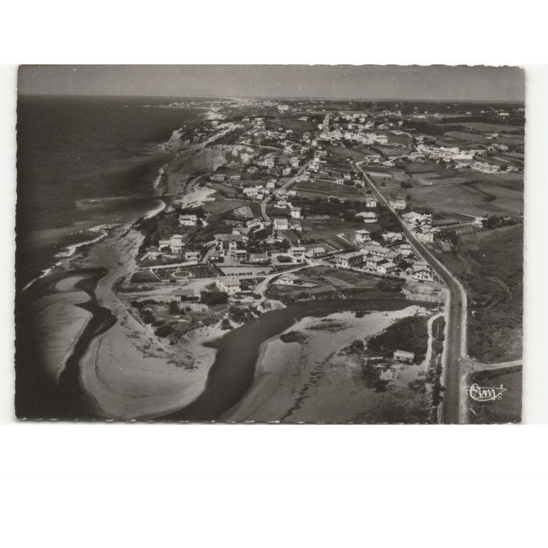 BIDART: plage de l'uhabia vue aérienne 10x15 - très bon état