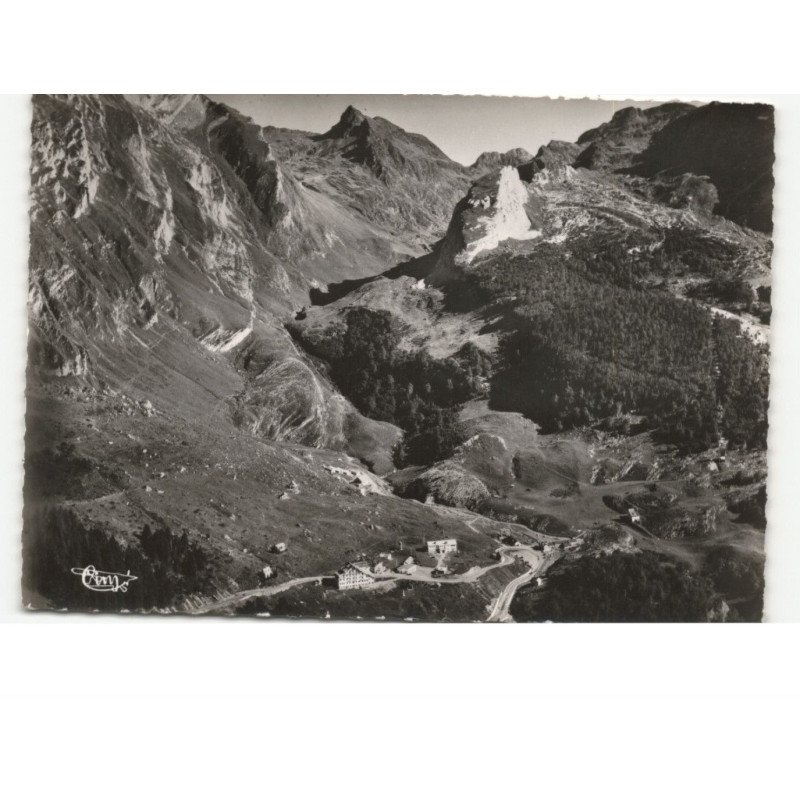 HAUTES-PYRENES: route d'argèles à laruns vue aérienne 10x15 - très bon état