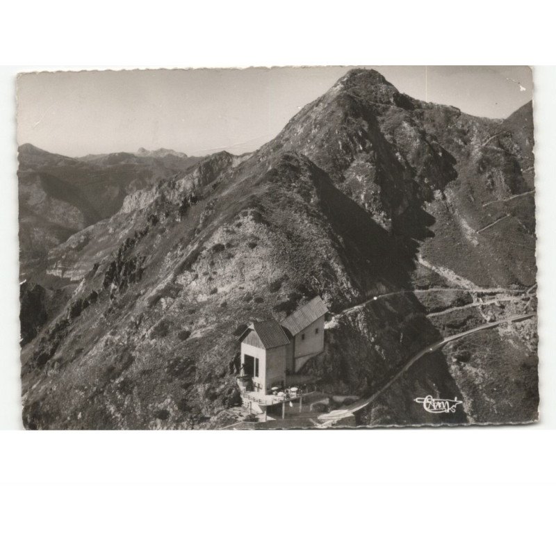GABAS: pic de la sagette station supérieur du téléphérique vue aérienne 10x15 - état